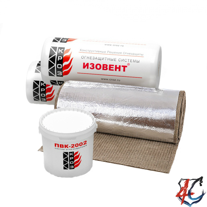 Купить огнезащиту для воздуховодов КРОЗ Изовент EI30