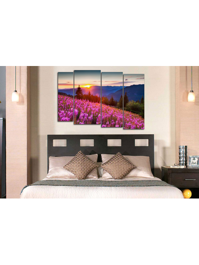 Модульная картина "Цветущий склон"