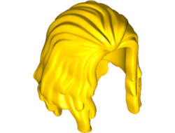 Minifigure, Hair Long, Parted in Front, Yellow (34316 / 6254676 / 6356926)