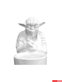 Кашпо "ЙОДА", цв. белый, Н=6см, гипс.