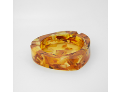 Пепельница круглая со срезом янтаря