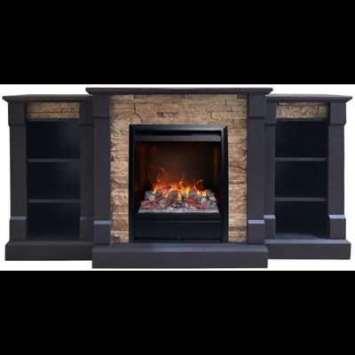 Электрокамин Моника LUX BL M4 с очагом 3D Olympic