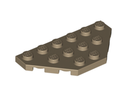 Wedge, Plate 3 x 6 Cut Corners, Dark Tan (2419 / 6035326)