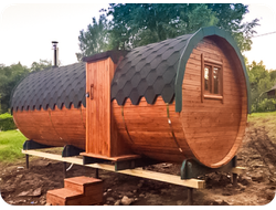 БАНЯ-БОЧКА С ВЫХОДОМ СБОКУ