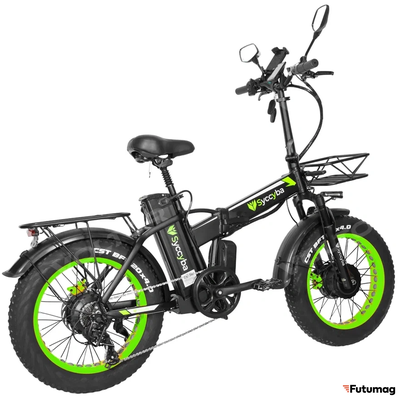 Электровелосипед SYCCYBA H1 (F10) DUAL 20AH зеленый
