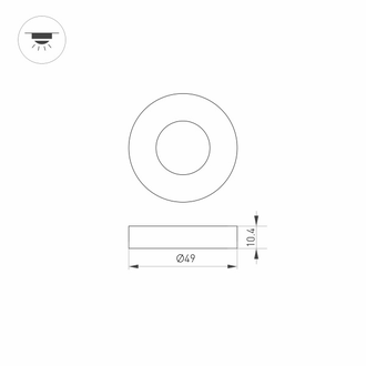 Накладка Arlight ART-DECK-CAP-ROLL-R50 (SL, STEEL)