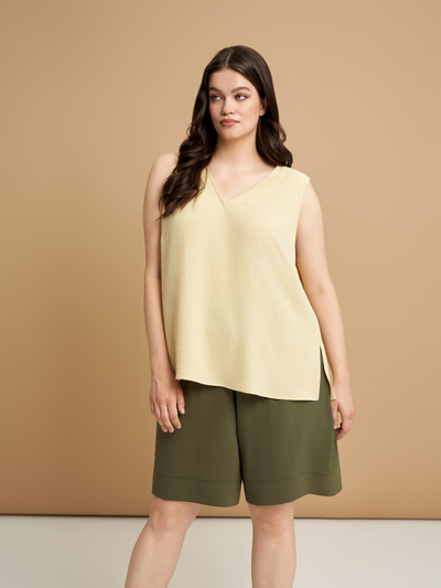 Базовый топ из искуственного шелка