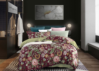 Постельное белье мако-сатин полутороспальное 150x200x1 180x230x1 50x70x1 70x70x1 TIS04-873