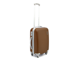 Пластиковый чемодан ABS коричневый размер S