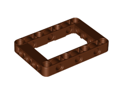 Technic, Liftarm, Modified Frame Thick 5 x 7 Open Center, Reddish Brown (64179 / 6232235)