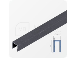П-образный бордюр-вставка из алюминия 6х10 мм. NEEXY PV85-41 SW Муар белый 2.7 м.