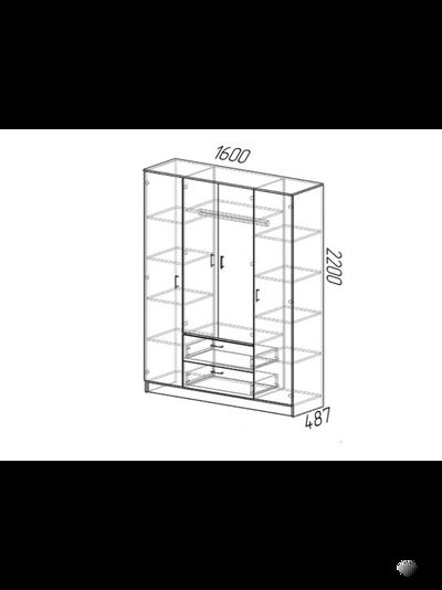 Квадро шкаф Белый