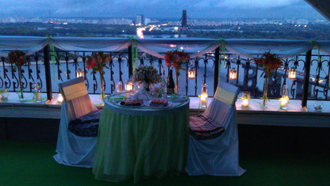 Романтическое свидание ужин на крыше