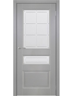дверь Гранд 7 серый со стеклом