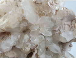 Кварц, горный хрусталь, кальцит, крупная друза кристаллов, Россия, Дальнегорск (230*185*85 мм, 4562 г) №28193