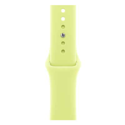 Apple Watch Series 11 (GPS) 42mm Silver Aluminum Case with Neon Yellow Sport Band (Серебристый)