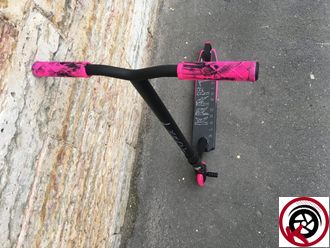 Самокат Трюковой Haevner KRAFT черно-розовый