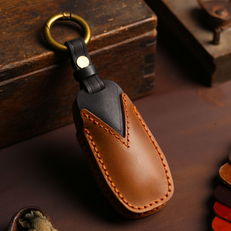 Коричневый чехол на ключ Ford F-150, Explorer 5, Mustang 6, Fusion (5 кнопок)