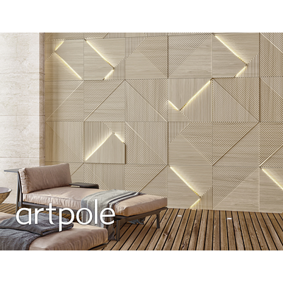 Гипсовая панель FIELDS platinum артикул D-0008-pl