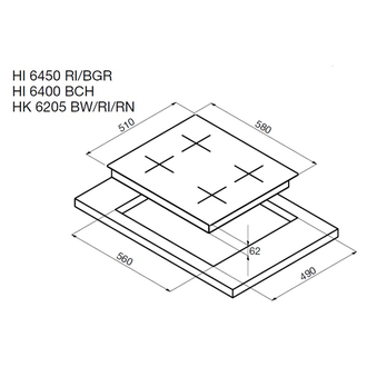 Индукционная варочная панель Korting HI 6450 B GR