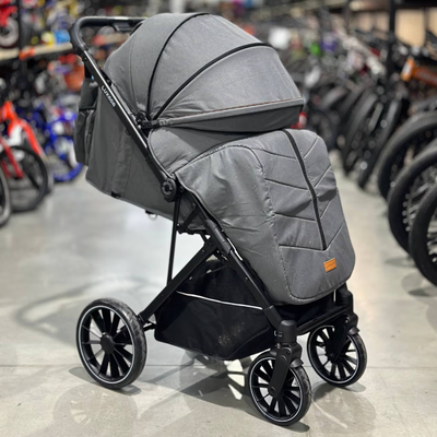 Детская коляска Luxmom H2 Серый (перекидная ручка)