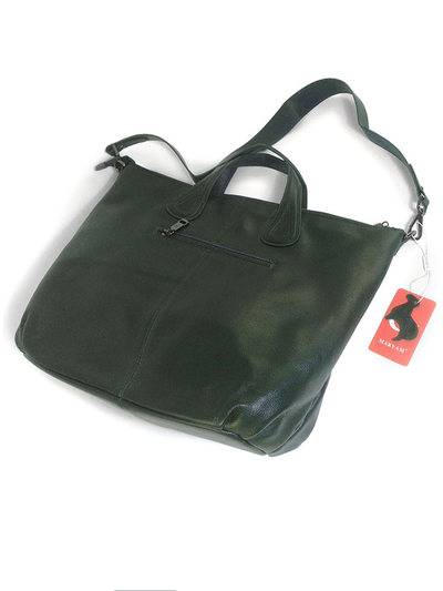 (АРТИКУЛ: 10054/3) СУМКА ЖЕНСКАЯ КОЖАНАЯ БОЛЬШАЯ, НАТУРАЛЬНАЯ КОЖА, ТЕМНО-ЗЕЛЕНАЯ, С ШИРОКИМ ПЛЕЧЕВЫМ РЕМНЕМ