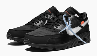 Nike Air Max 90 Off White Black (Черные) сбоку