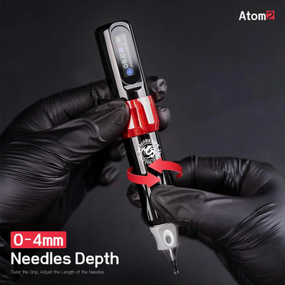 Беспроводная тату машинка Dragonhawk Atom2 Stroke 2.8mm Red