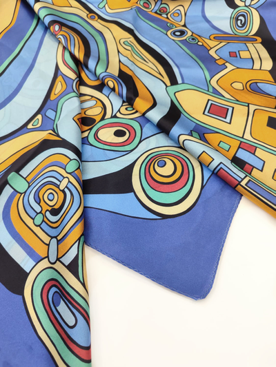 Павловопосадский платок Солнечный город 1246-13