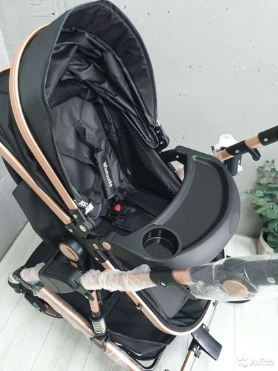 Детская коляска 3 в 1 Wisesonle Черный