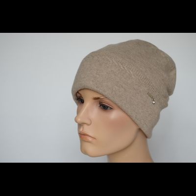 Шапка с отворотом Vizio 1104 CRY бежевая