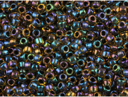 Toho 15/0 - 5г - 245 Окрашенный изнутри радужный нарцисс/черный