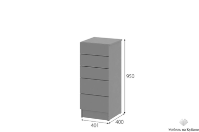 Энни КМ1 400 комод Графит
