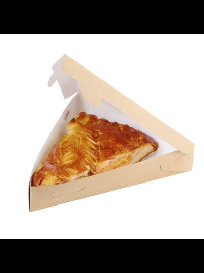 Коробка треугольная для куска пиццы/пирога (крафт), 220*200*40мм