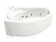 Акриловая гидромассажная ванна BAS Флорида 160х90 левая