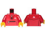 Torso Tracksuit with White Zippers and Mountain Logo Pattern / Red Arms / Yellow Hands, Red (973pb3547c01 / 6270336)