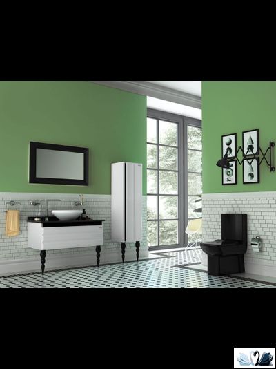 Унитаз-биде Creavit LARA LR360-00SM00E-0000, в комплекте с бачком, напольный, черного цвета, матовый