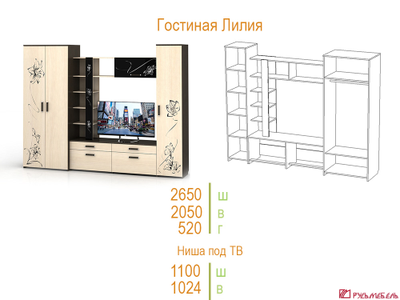 Гостиная ЛИЛИЯ рамух