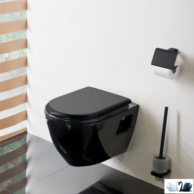 Чаша унитаза CREAVIT Terra TP325-11SI00E-0000, черная, глянец