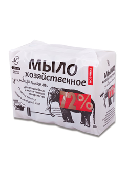 Мыло хозяйственное 72% КОМПЛЕКТ 4 шт. х 100 г (Невская Косметика), в упаковке, 11142