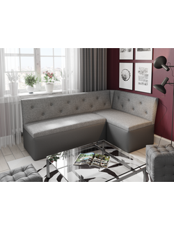 Скамья угловая Квадро тип 1 СП Комфорт Сер/Сер (Бонмебель)