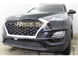 Защита радиатора Hyundai Tucson 2018- black низ