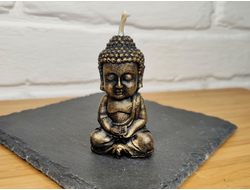Свеча "Будда" черная с золотом, 1 шт., 4 x 6,5 см