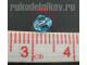 бусина стеклянная граненая "Биконус" 4 мм, цвет-голубой, 20 шт/уп