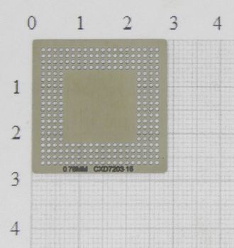 Трафарет BGA для реболлинга игровой консоли Sony CXD7203-15 0,76 мм