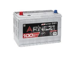 Аккумулятор ARNEZI JIS SMF 100 А/ч прямой L+ 306x176x225 D31 EN 820 А,  E1191001