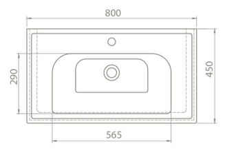 КОМПЛЕКТ МЕБЕЛИ ПАЛЕРМО 80 БЕЛЫЙ