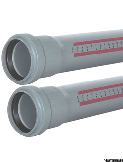 Труба с раструбом пп канализация Ostendorf HTEM DN 50 * 0,15 0,25 0,5 0,75 1 1,5 2 3 м