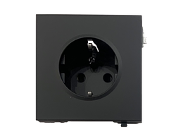 Розетка электрическая с безвинтовым подключением черный матовый