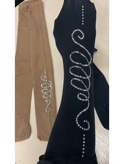 Колготки 95D с эффектом 3D. На каблук конька со Стразами (Е1)